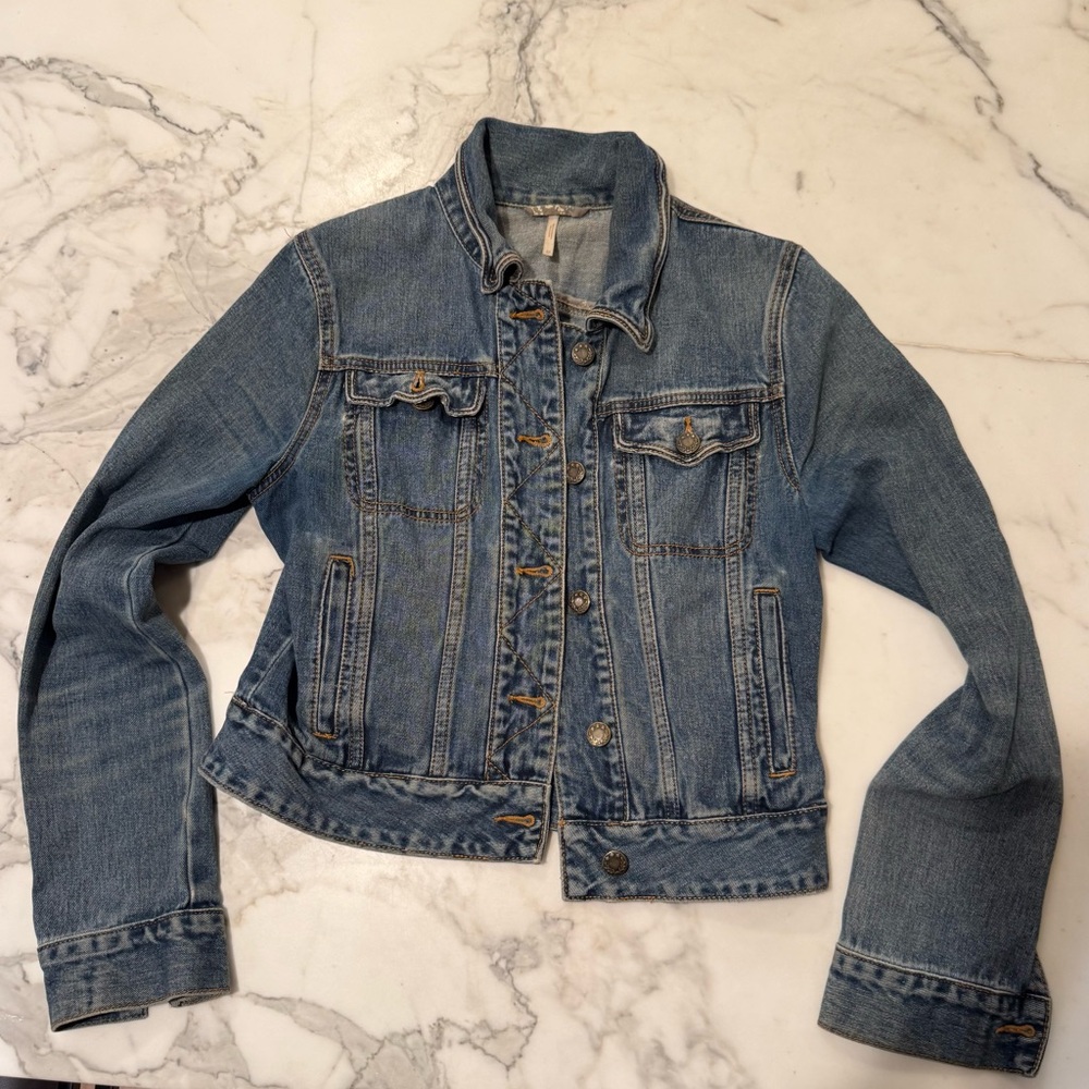 Free People Blue Jean Jacket